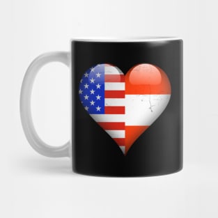 Half American Half Austrian - Gift for Austria From Austrian Mug